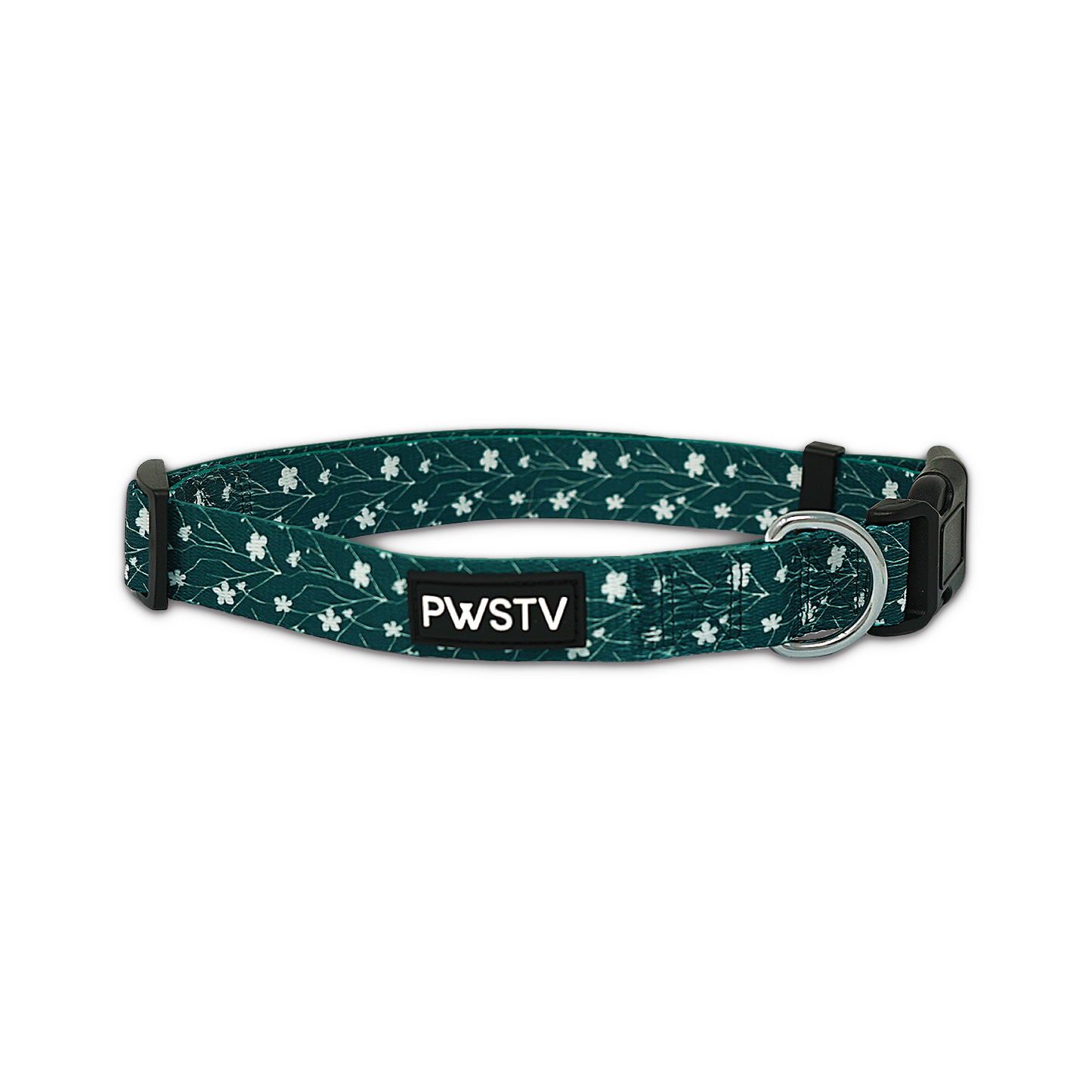 Emerald Green Flower Dog Collar